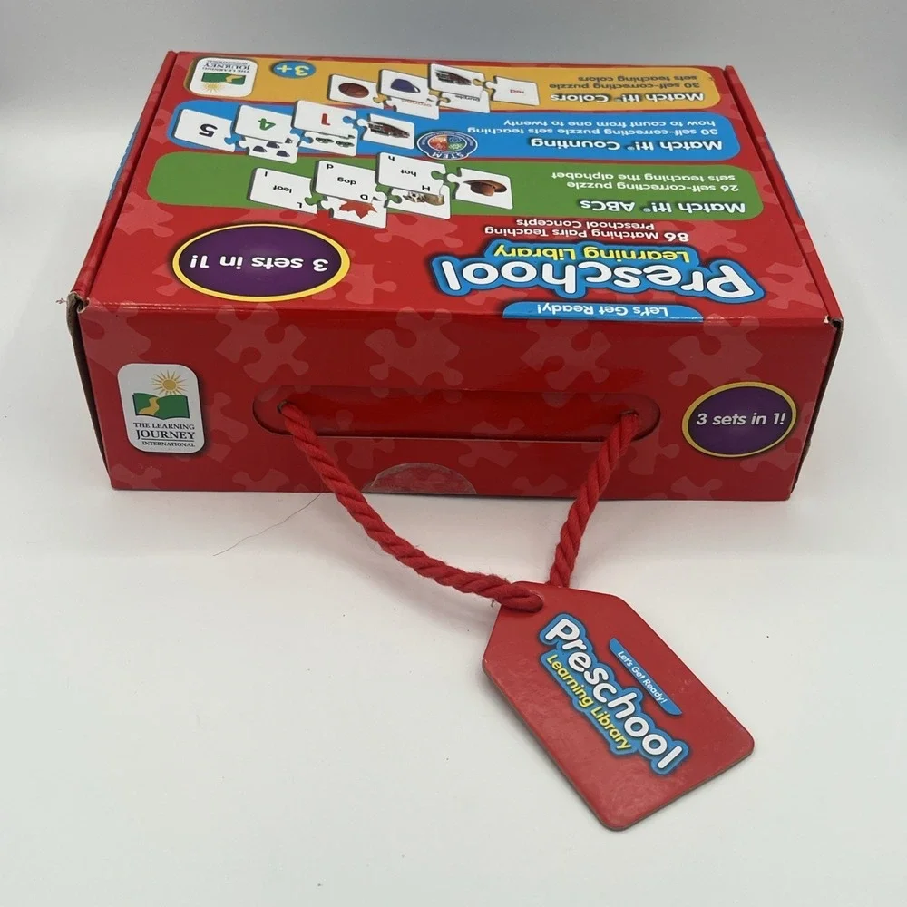 New The Learning Journey Preschool 3-in-1 Learning Library 86 Matching Puzzle